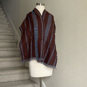 Givenchy Blue & Brown Reversable Scarf